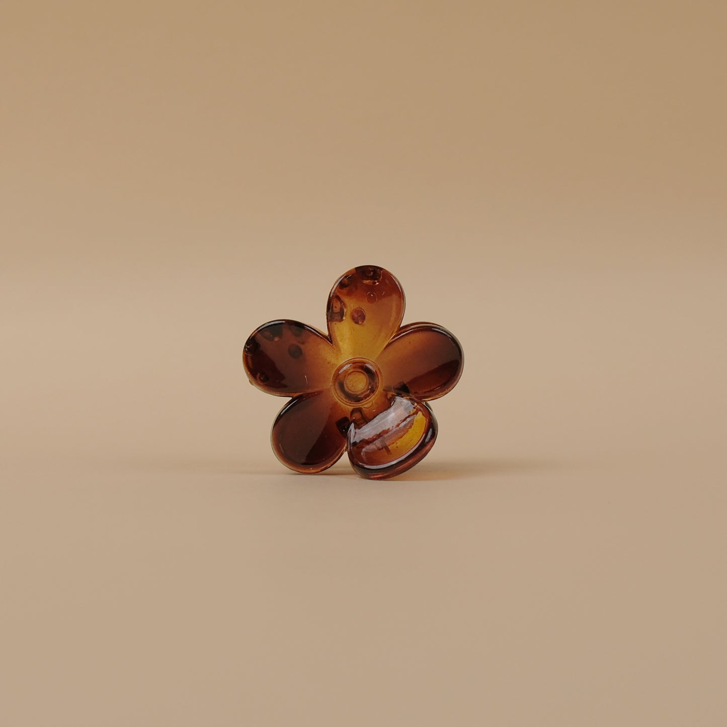 Small Amber Brown Hair Claw Clip – Shell Finish, Combo Pack of 5