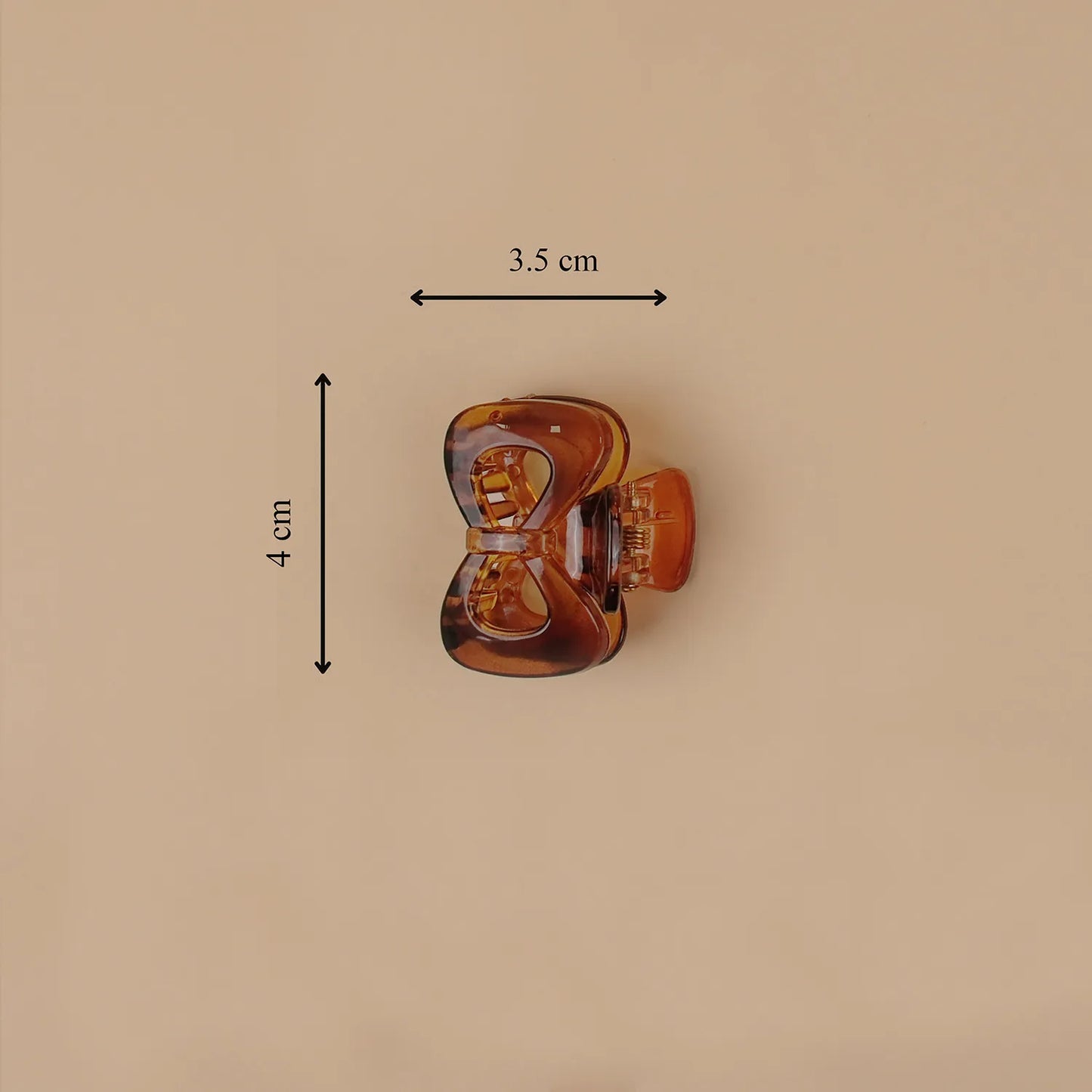 Small Amber Brown Hair Claw Clip – Shell Finish, Combo Pack of 5