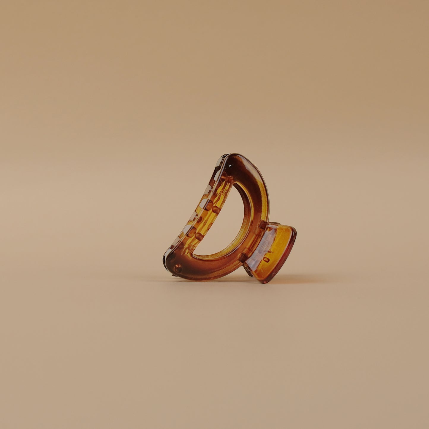 Small Amber Brown Hair Claw Clip – Shell Finish, Combo Pack of 5
