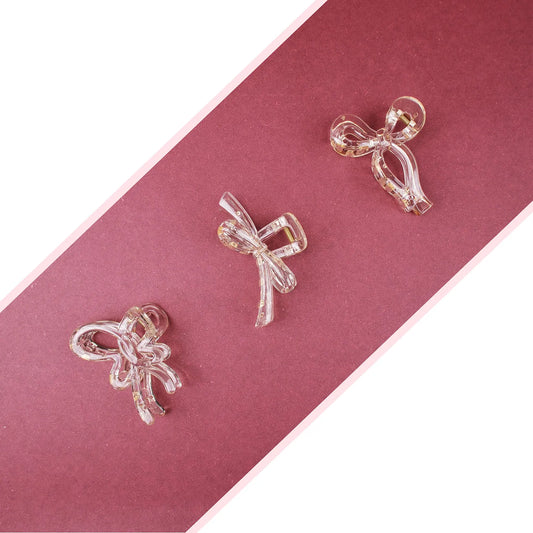 Medium Clear Hair Claw Clip – Korean Grade Non-Slip Clutcher, Combo Pack of 3 (Copy)