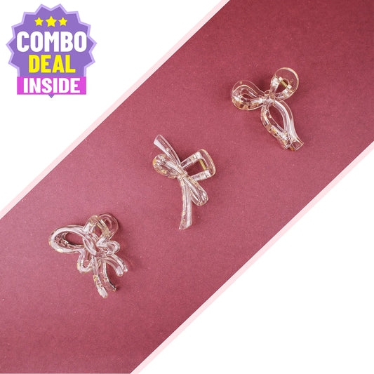 Medium Clear Hair Claw Clip – Korean Grade Non-Slip Clutcher, Combo Deal