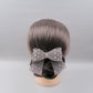 Embellished Small Hair Bow – Rhinestone Stiff Tissue Net Clip