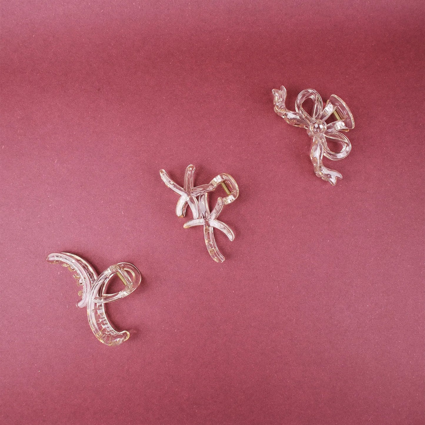 Large Clear Hair Claw Clip – Korean Grade Non-Slip Clutcher, Combo Pack of 3