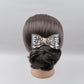 Embellished Leaf-Cut Hair Bow Clip – Elegant Party Accessory
