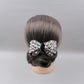 Embellished Square-Stone Hair Bow Clip – Designed for Elegant Styling