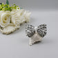 Embellished Square-Stone Hair Bow Clip – Designed for Elegant Styling