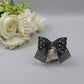 Embellished Small Hair Bow – Rhinestone Stiff Tissue Net Clip