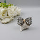 Embellished Square-Stone Hair Bow Clip – Designed for Elegant Styling