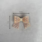 Handmade Embellished Small Hair Bow – Rhinestone Stiff Tissue Net Clip