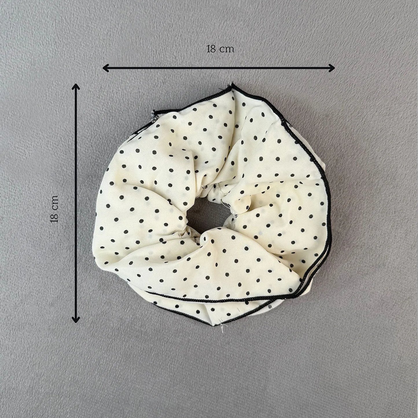 Double Layered Polka Scrunchie – Satin Ruffle Hair Tie