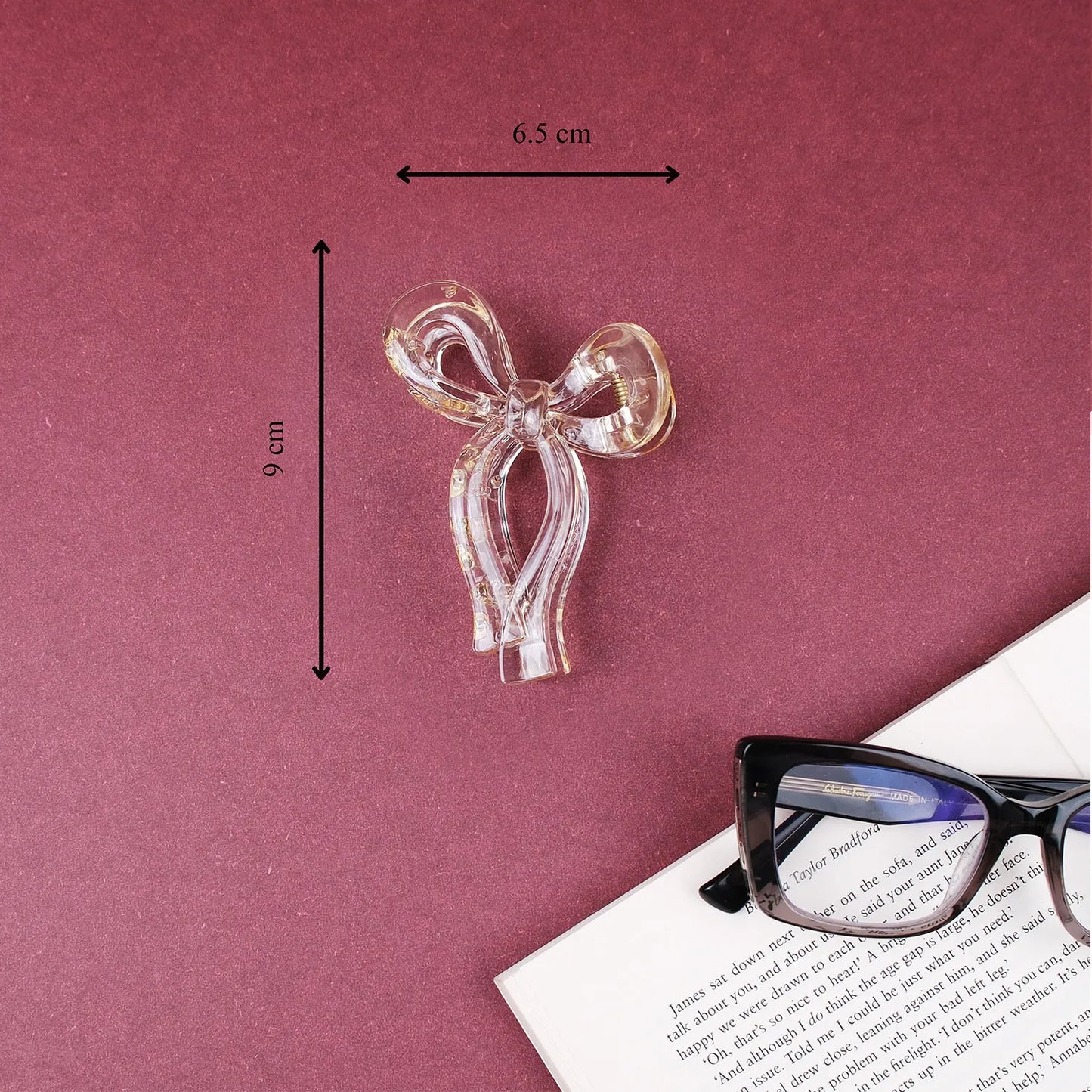 Medium Clear Hair Claw Clip – Korean Grade Non-Slip Clutcher, Combo Pack of 3 (Copy)