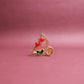Golden Small Metal Hair Claw Clip – Cherry Stone & Crystal Accents, Combo Deal