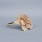 Handmade Embellished Flower Hairband – Golden Rhinestone Finish