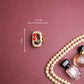 Golden Small Metal Hair Claw Clip – Cherry Stone & Crystal Accents, Combo Deal