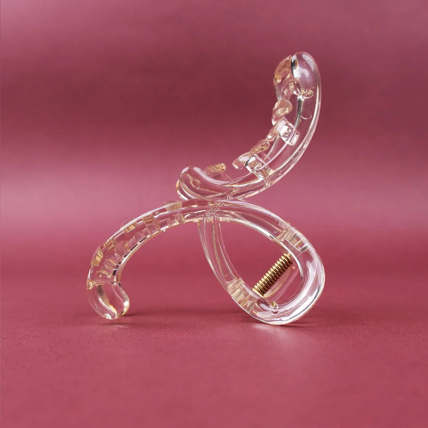 Large Clear Hair Claw Clip – Korean Grade Non-Slip Clutcher, Combo Pack of 3