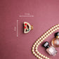 Golden Small Metal Hair Claw Clip – Cherry Stone & Crystal Accents, Combo Deal