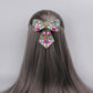 Embellished Multi-Coloured Stone Hair Bow Clip – Designed for Statement Styling