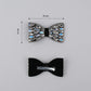Embellished Leaf-Cut Hair Bow Clip – Elegant Party Accessory