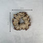 Designer Organza Scrunchie with Beads & Floral Accents – Medium Hair Tie