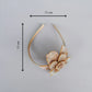 Handmade Embellished Flower Hairband – Golden Rhinestone Finish