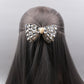 Embellished Square-Stone Hair Bow Clip – Designed for Elegant Styling