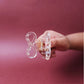Small Clear Hair Claw Clip – Korean Grade Non-Slip Clutcher, Combo Pack of 3 - 3