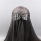 Embellished Leaf-Cut Hair Bow Clip – Elegant Party Accessory