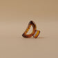 Small Amber Brown Hair Claw Clip – Shell Finish, Combo Pack of 5