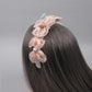 Handmade Fascinator Hairband – Pearl Base with Floral Embellishments
